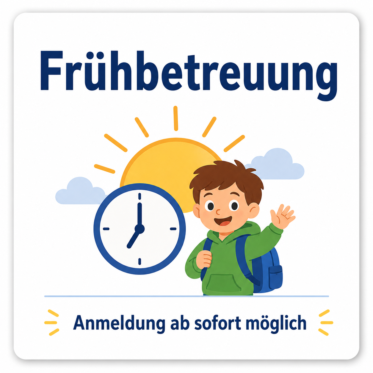 Anmeldung zur Frühbetreuung 26-27
