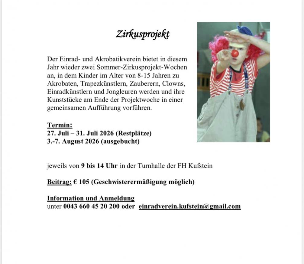 Zirkusprojekt 2026